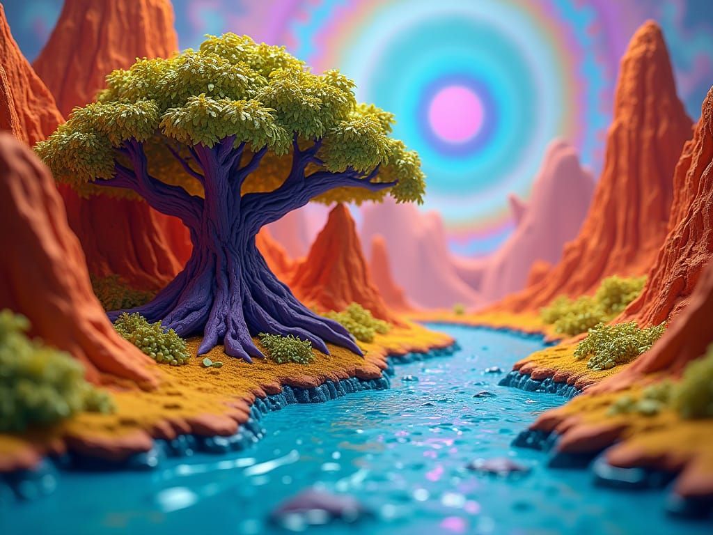 נוף מפלסטלינה