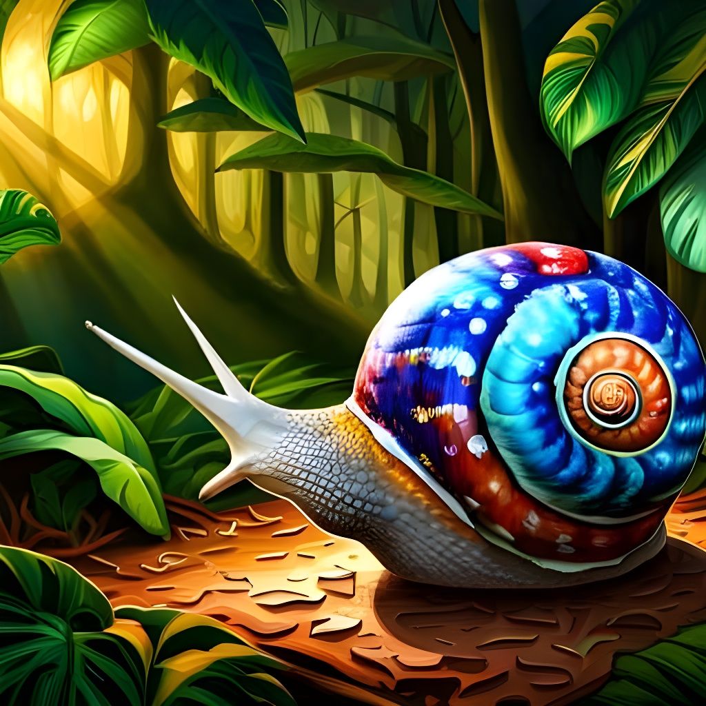 Galaxy Painted Snail - AI Generated Artwork - NightCafe Creator