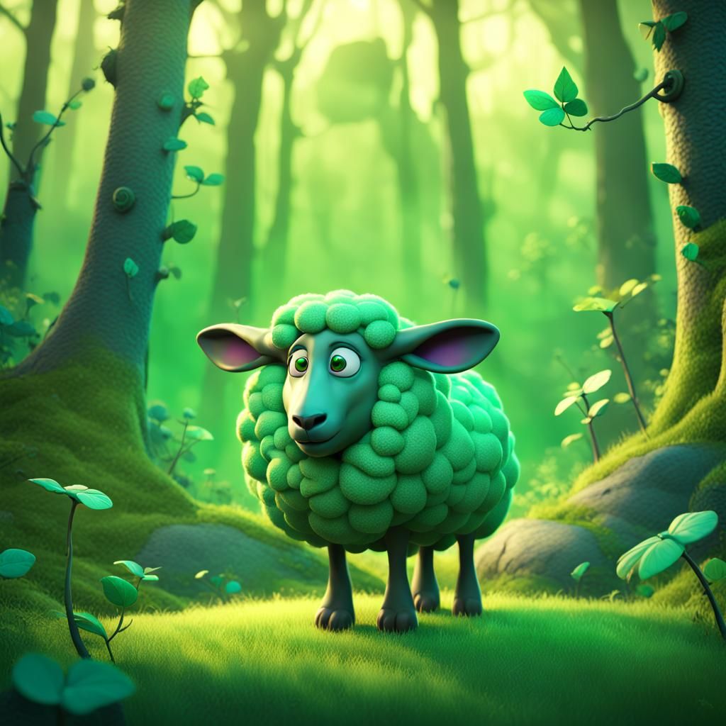 Elvensheep lost in the woods
