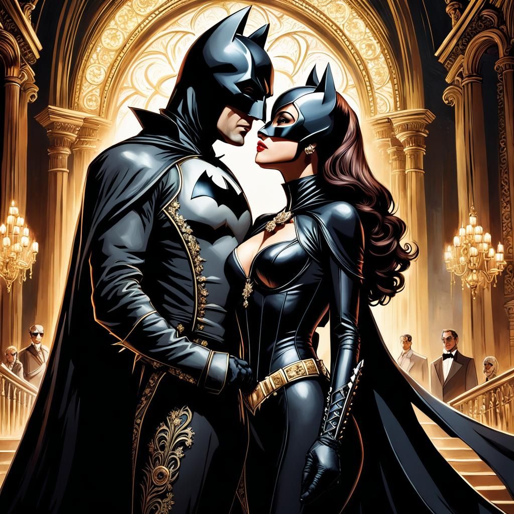 BATMAN & CATWOMAN - The Phantom of the Opera style  by @JustBubu