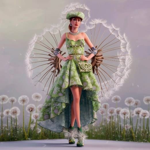 Fashionable Dandelion Dress Attire