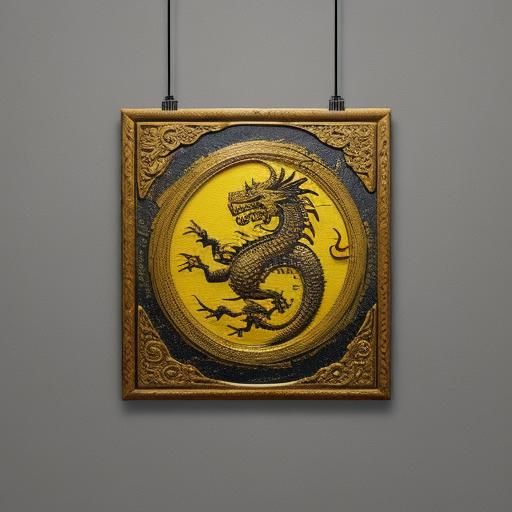 Chinese Emperor in Dragon Robe: Neo-Impressionist Style