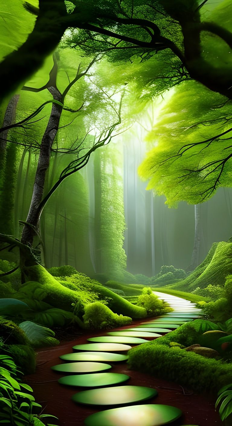 Verdant path  by @Roxanne Rolls