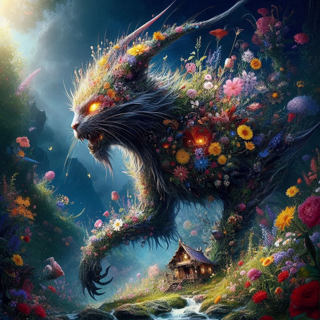 Cottagecore Cat Boss Monster