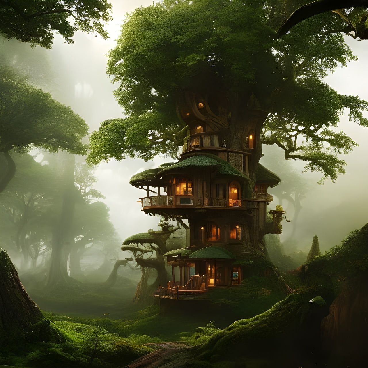 Treehouse in the swamp  by @Andrea Tedeschi