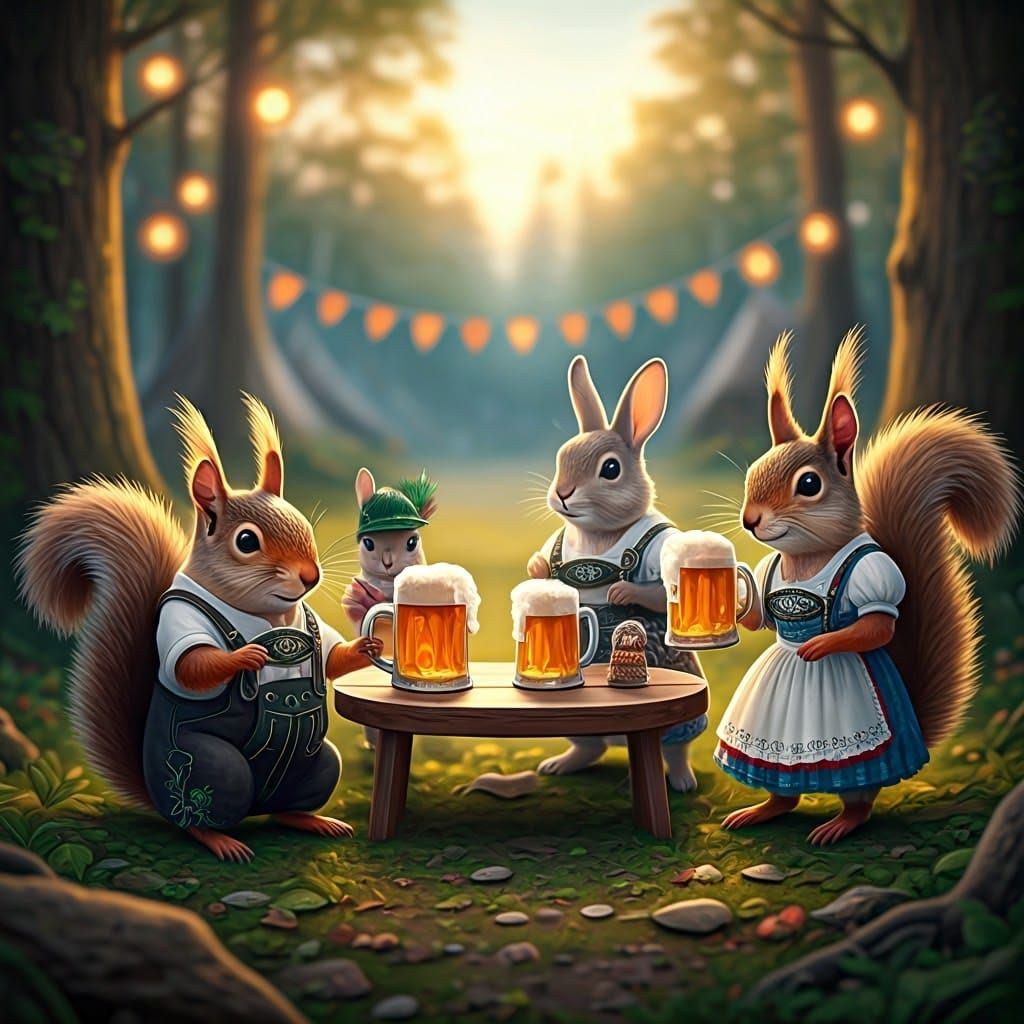  Oktoberfest animal scene,   by @Nunki