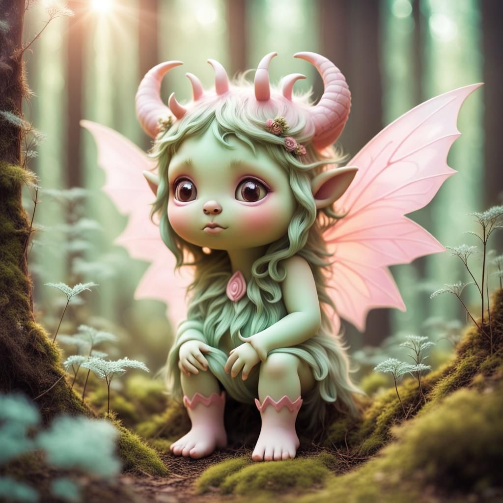  little cute forest daemon   by @Chief_Runs-with-scissors