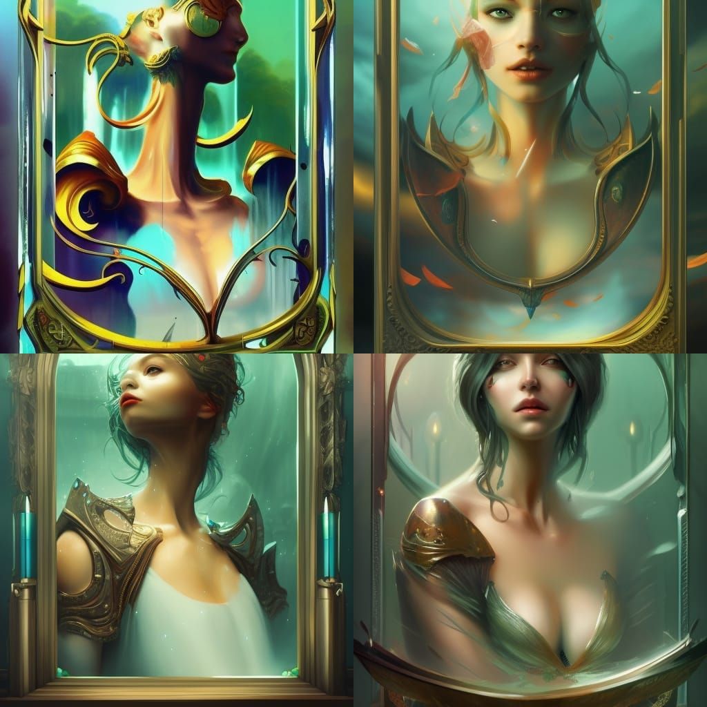 TIME GODDESS TRAPPED IN AN HOURGLASS