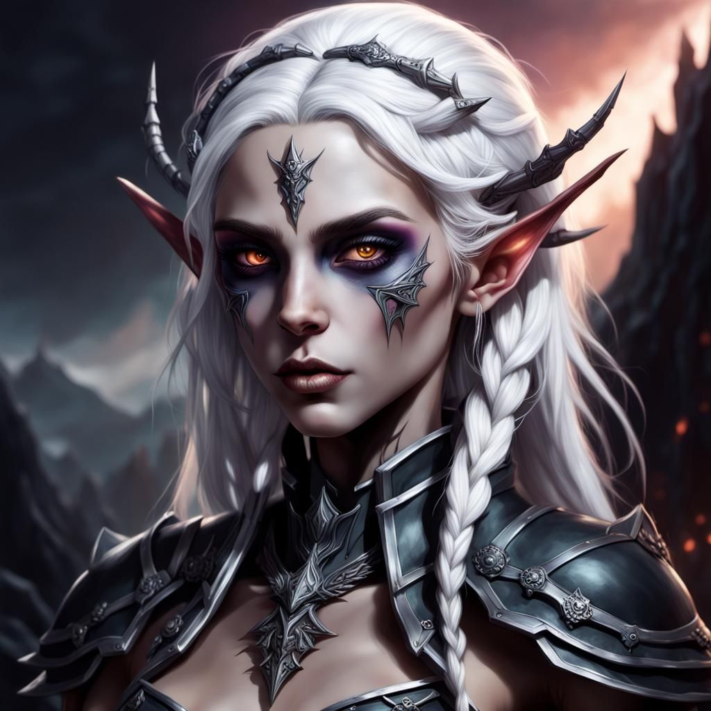 Dark Elf Necromancer - AI Generated Artwork - NightCafe Creator