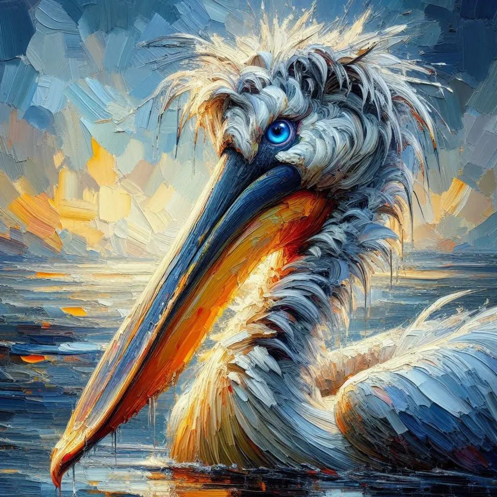 Dalmatian pelican  by @Alyssa