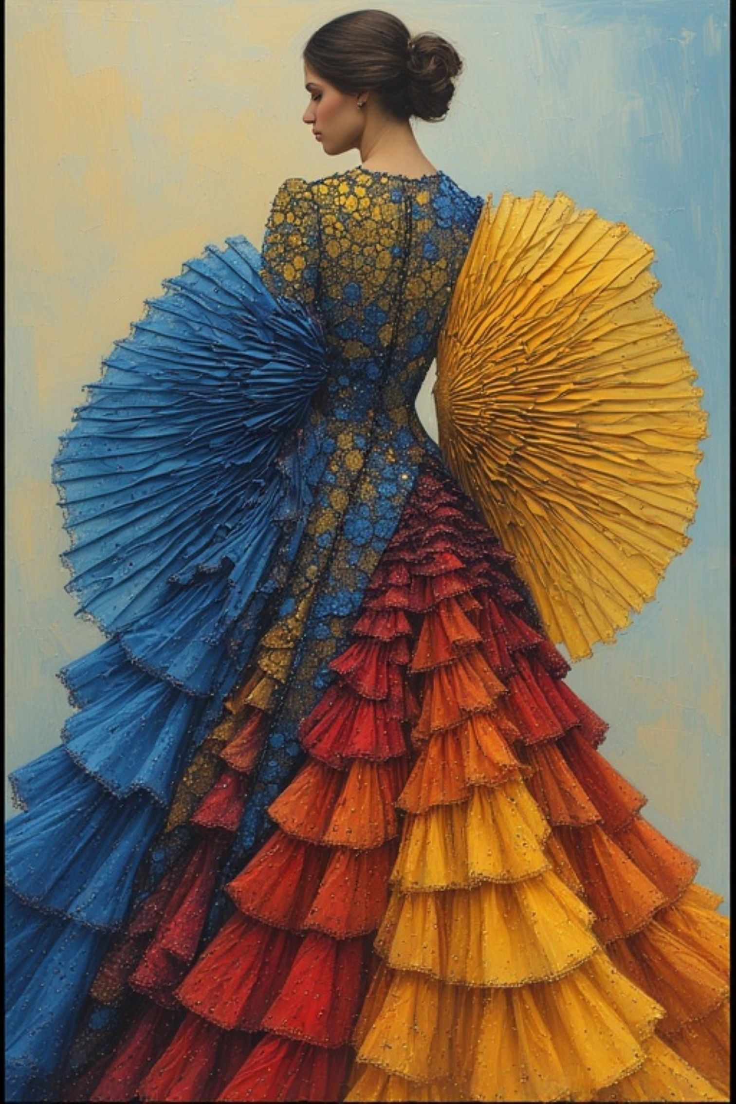 A model elegantly posing