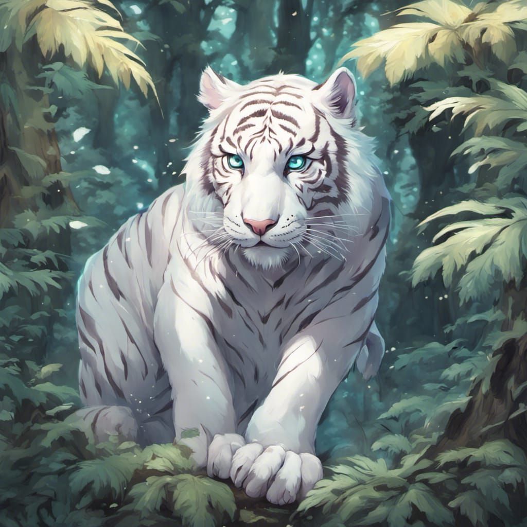 White tiger - AI Generated Artwork - NightCafe Creator