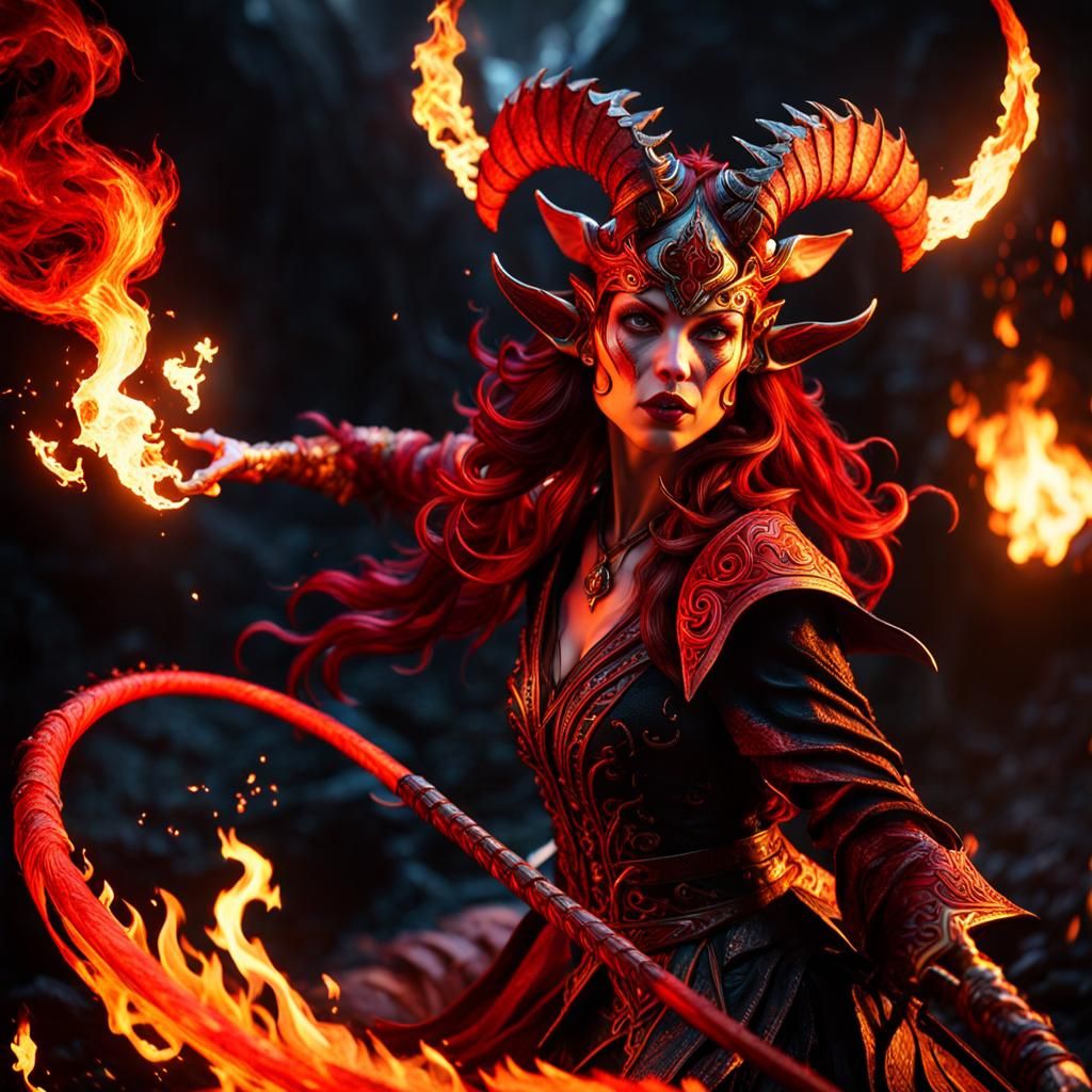 tiefling  by @IntelligentZombie