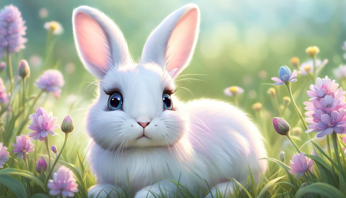 give me a cute bunny with Cute bunny eyes j  by @Mike Perkins