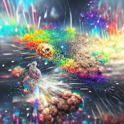 Rainbow explosion