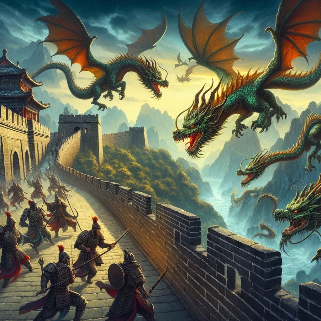 “The Dragon Siege: Warriors’ Last Stand on the Great Wall #1...