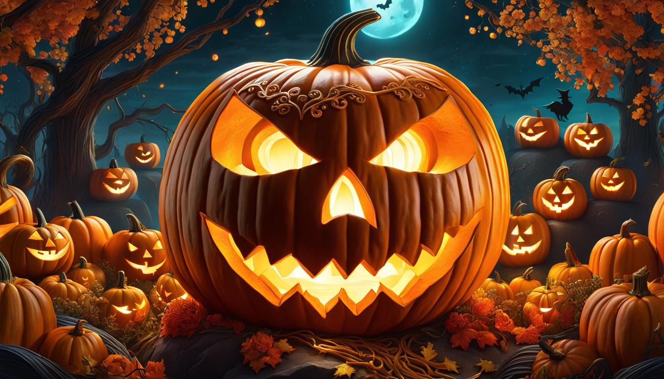 Jack-o'-lantern - AI Generated Artwork - NightCafe Creator