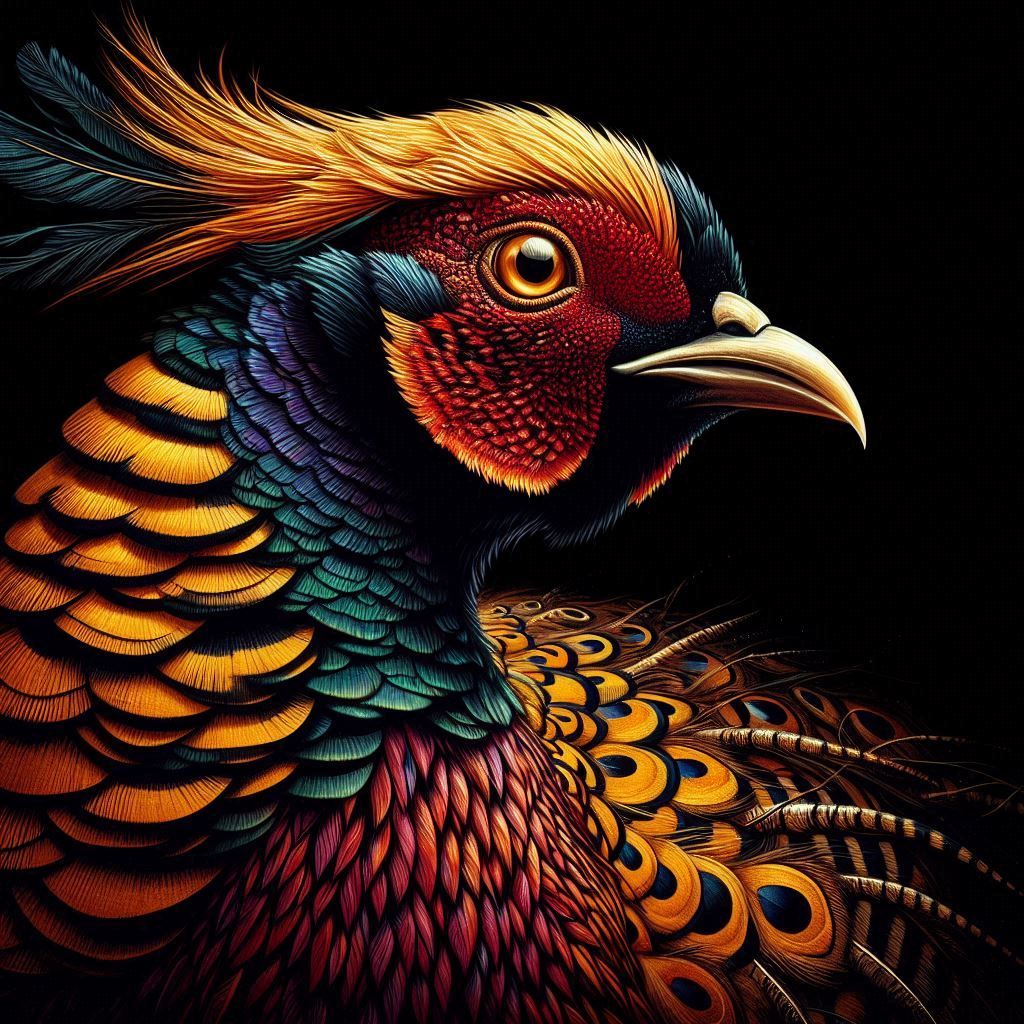 Golden Pheasant  by @Shywolf