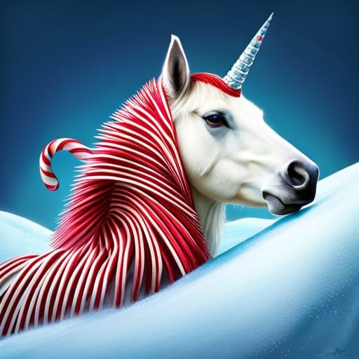 candy cane unicorn