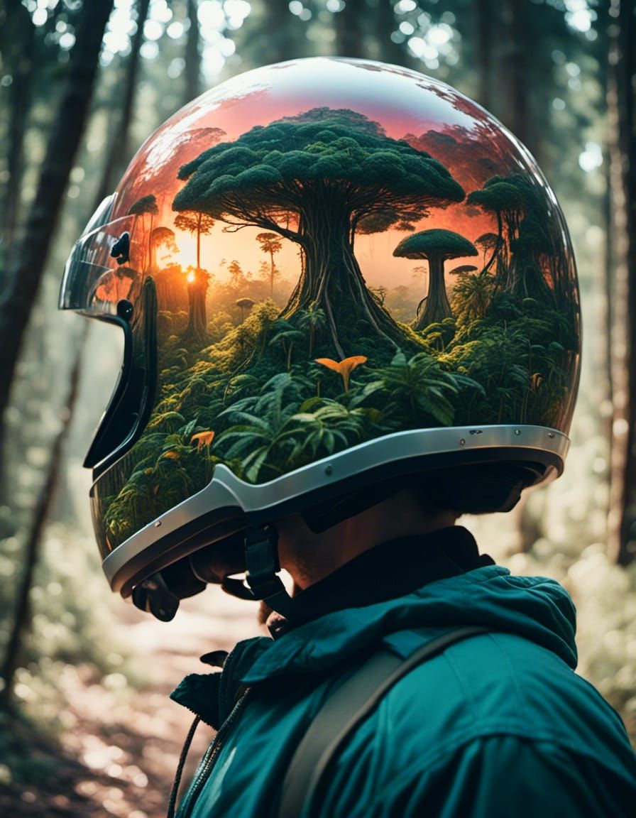 Rainforest helmet