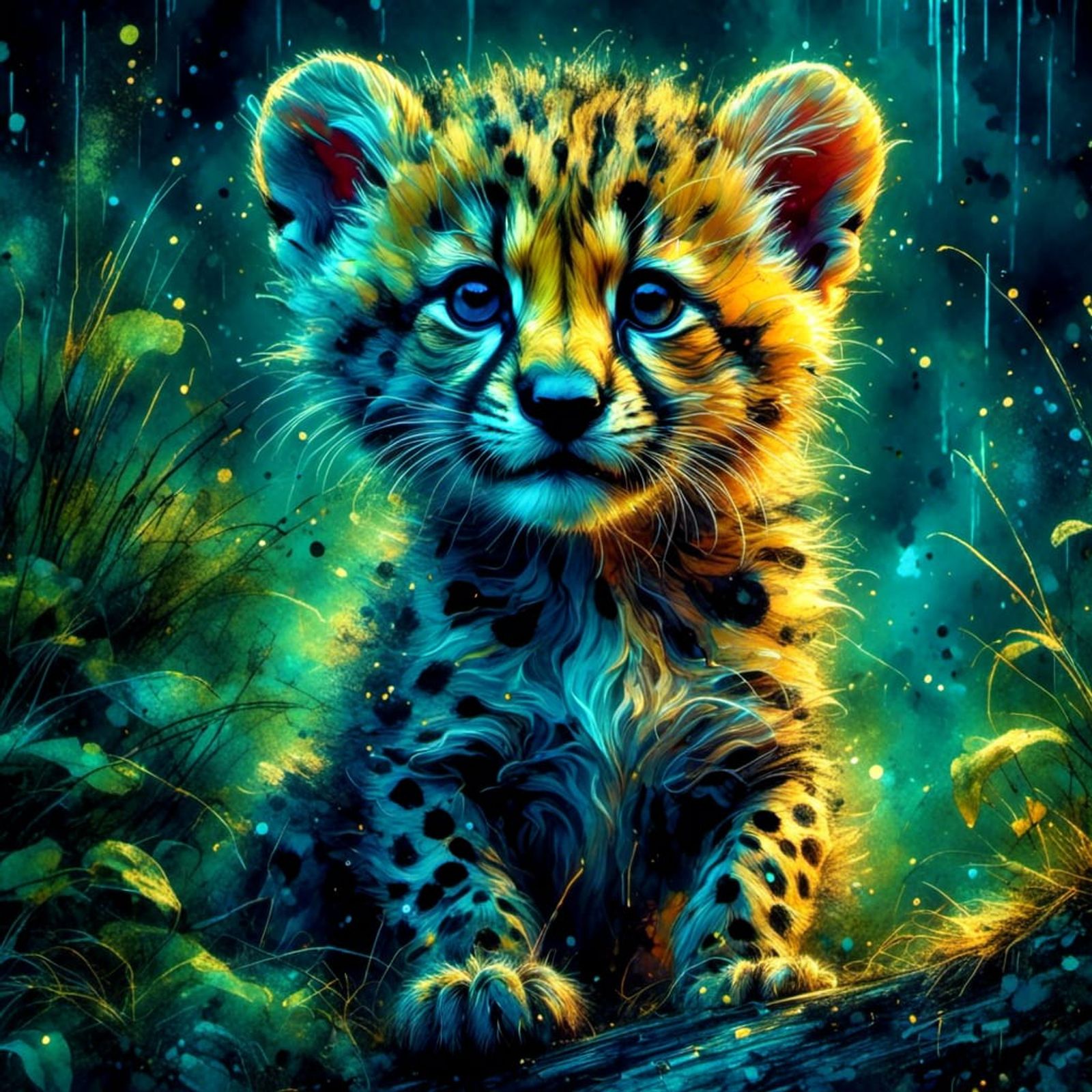 curtain woman, redorange dress, gondola AI Generated