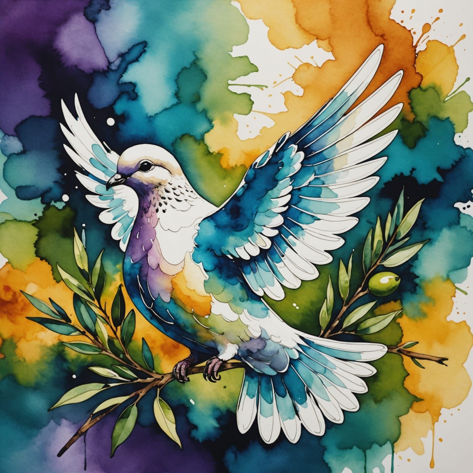 Doves and an olive branch!  by @Brittany Mitchell