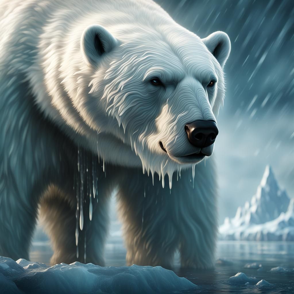 Polar Bear, Melting Ice  by @Melanie Rhoades 