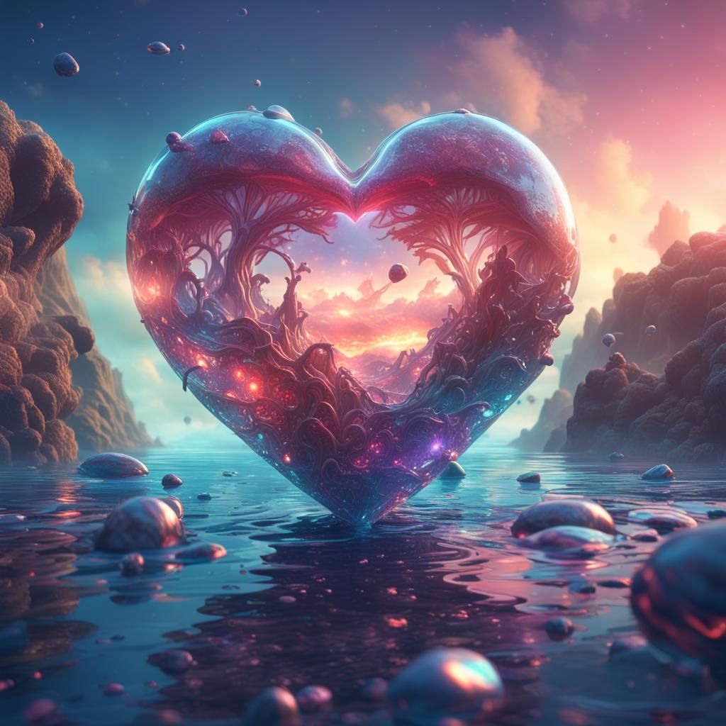 Heart Ocean: Surreal Fantasy Art in 4D