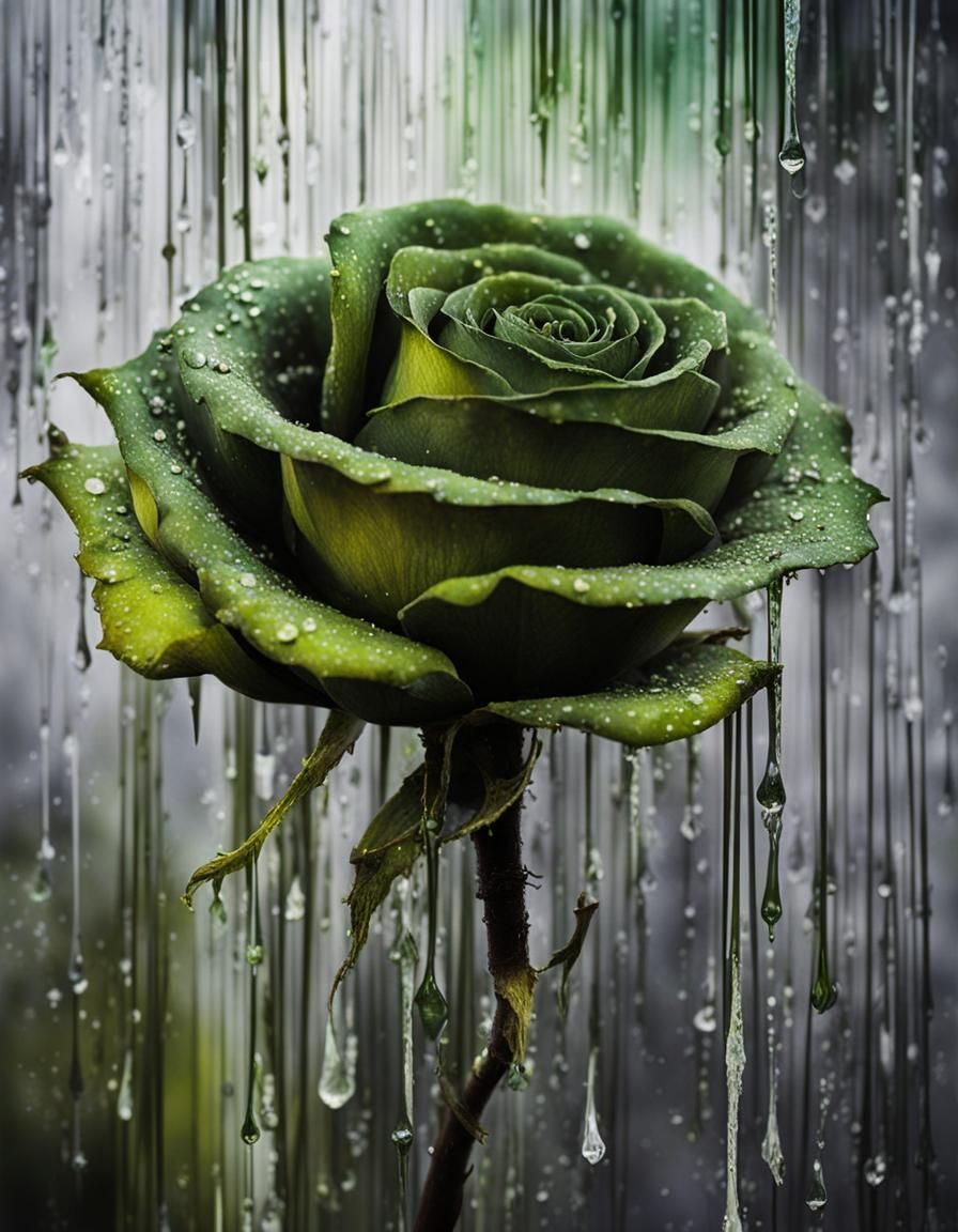 Peppermint Rose In The Rain