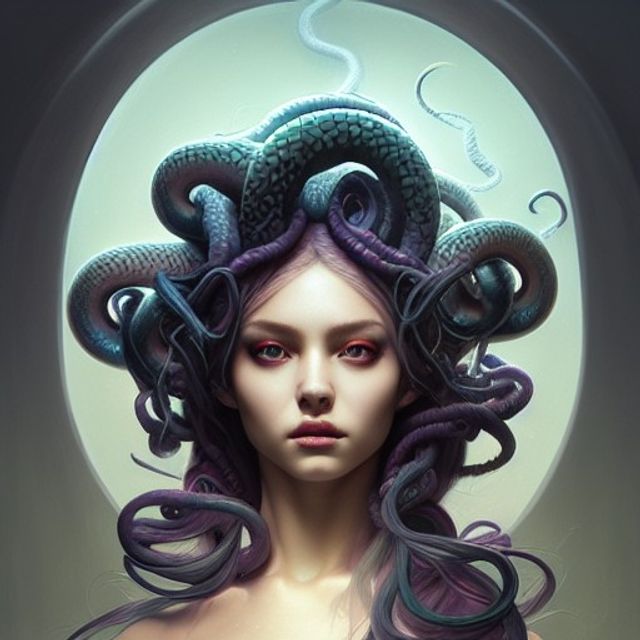 Medusa with snake hair - AI Generated Artwork - NightCafe Creator