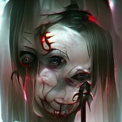 A sadistic looking girl