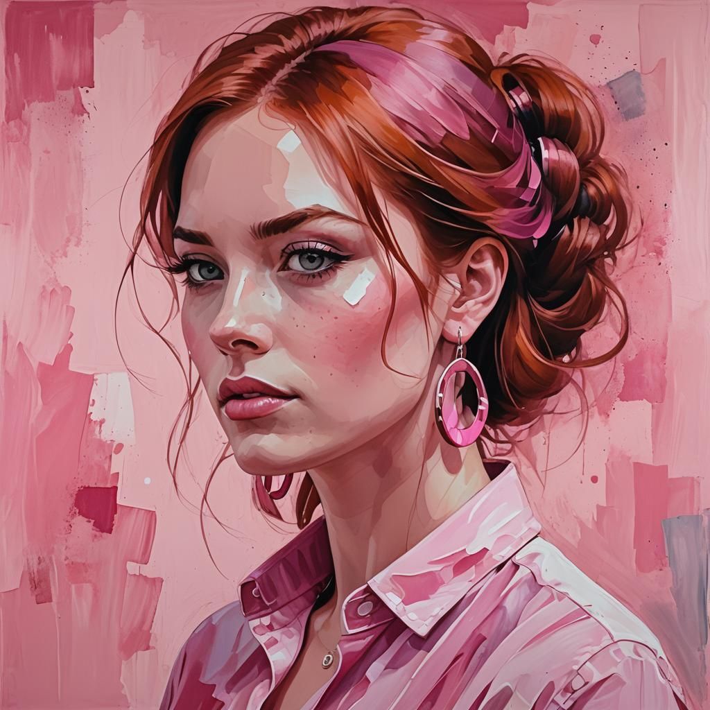 Pink earrings