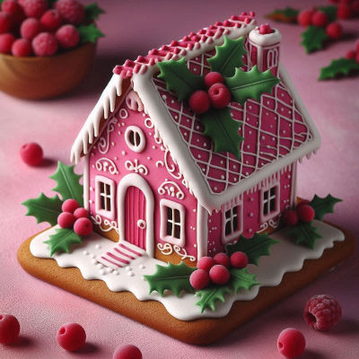 Raspberry Gingerbread House