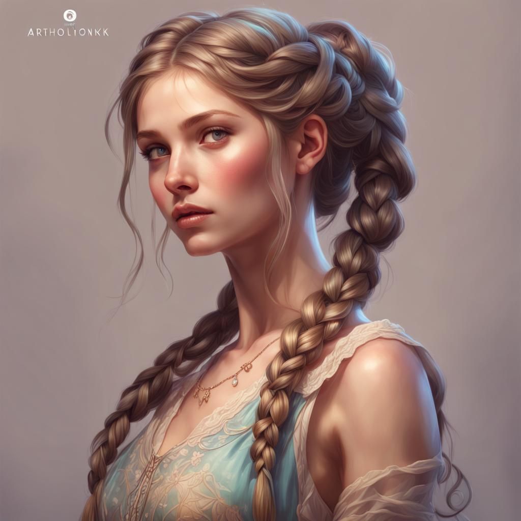 Girl with braids