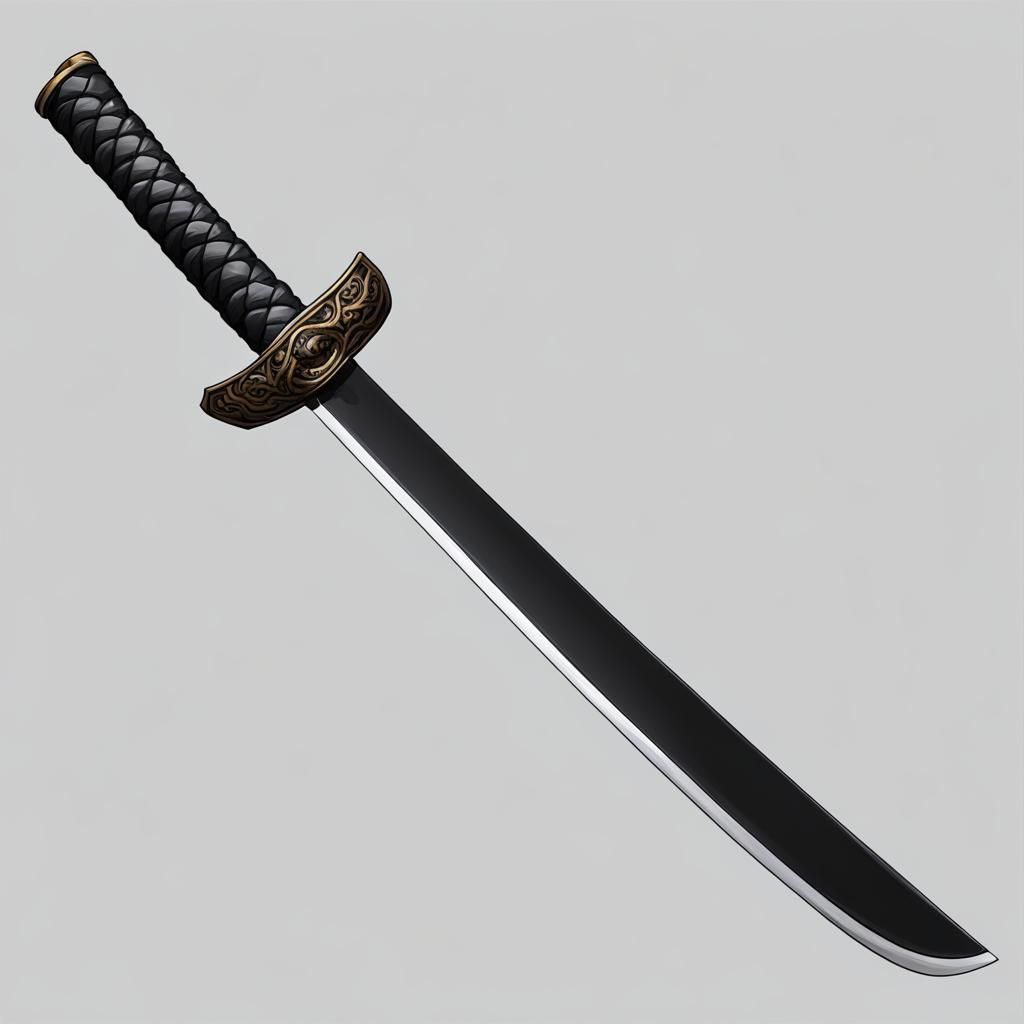 A Black twisted katana (weapon)