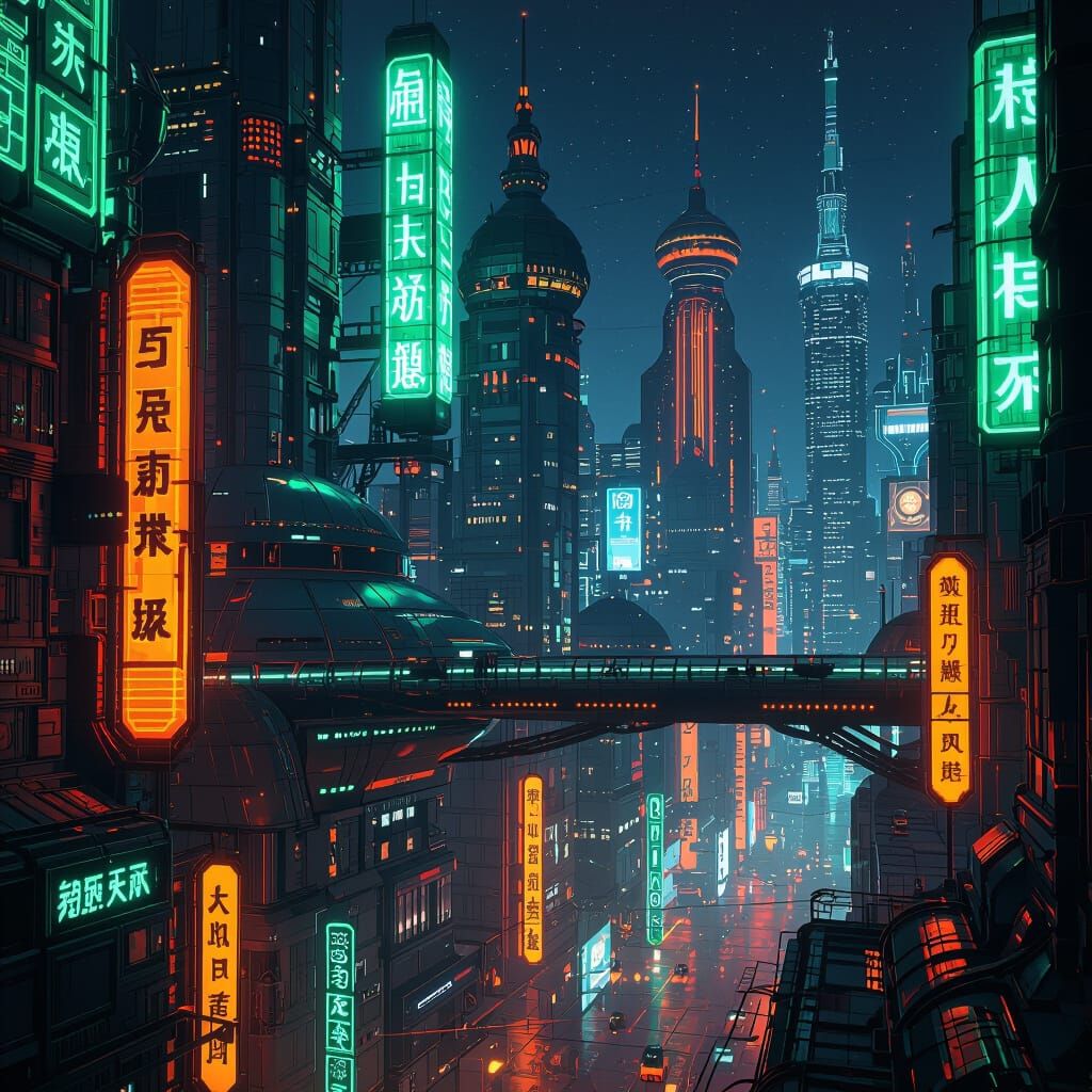 cyberpunk city