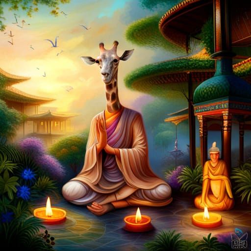 Giraffe monk