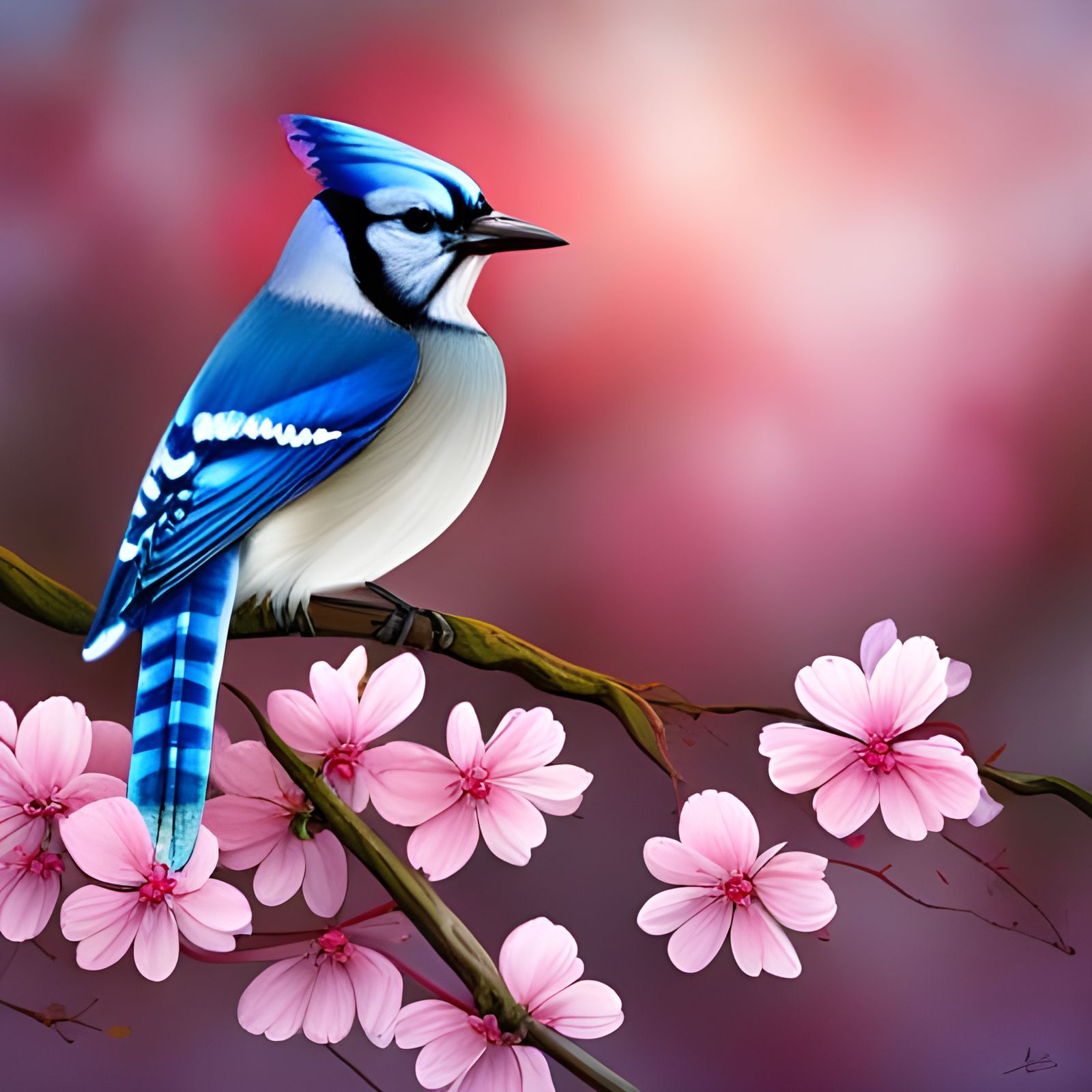 Cute Blue Jay! - AI Generated Artwork - NightCafe Creator