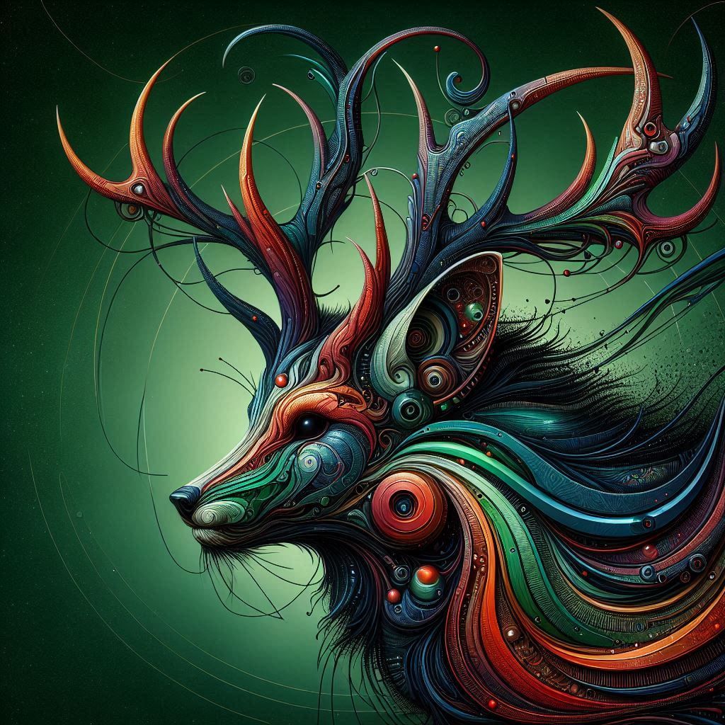 Bio Metical Animal Fox Fantasy Illustration 5