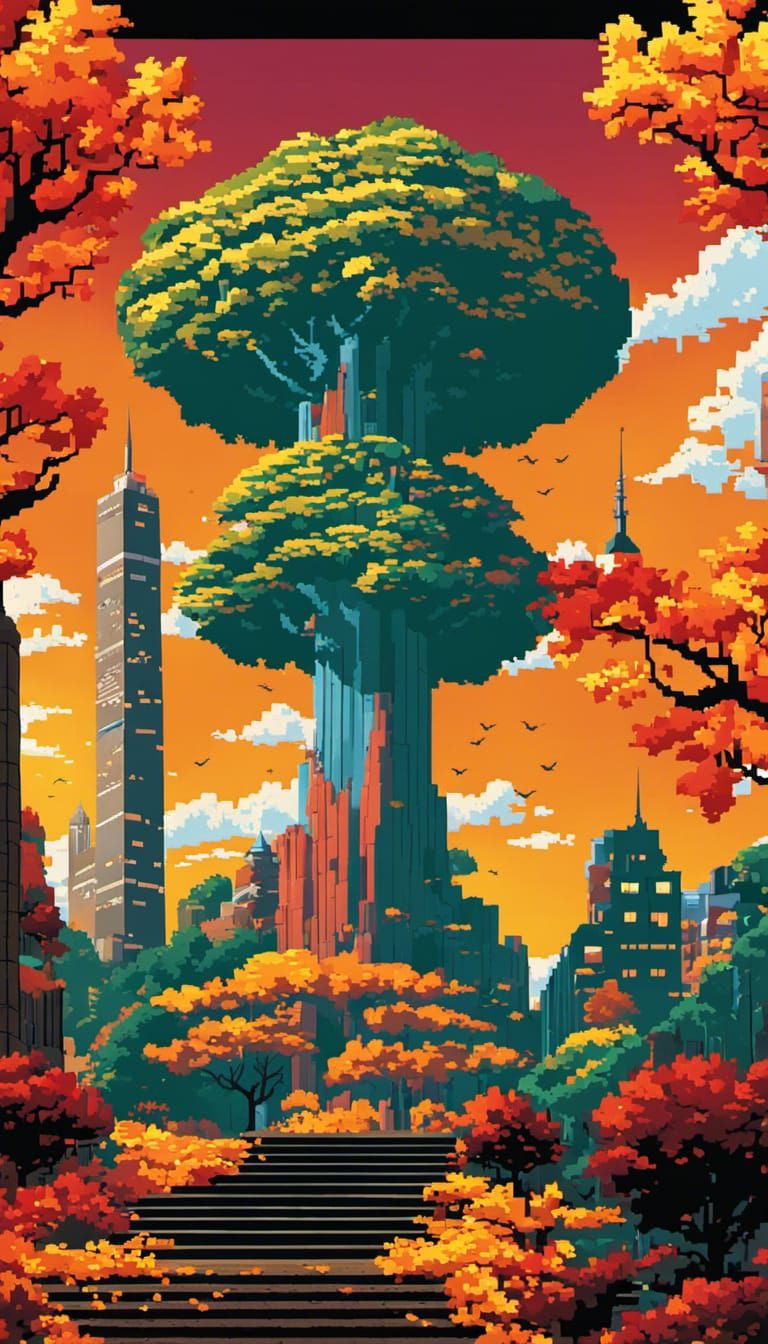 "Seasons Change, Mad Things Rearrange" AI Generated Artwork NightCafe Creator