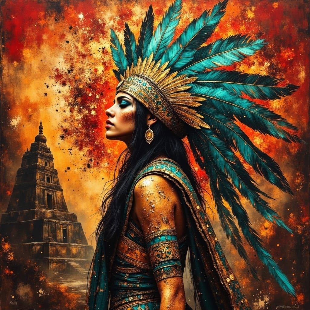 Aztec Priestess  by @Crimson