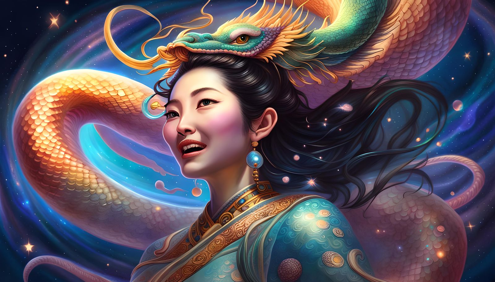 Celestial Naga Princess - AI Generated Artwork - NightCafe Creator