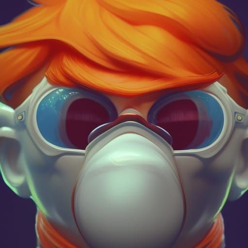 Emoji of Donald Trump with orange hair