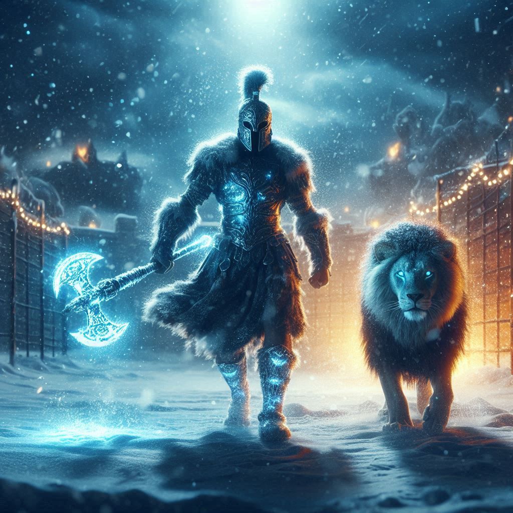 Gladiator and Lion