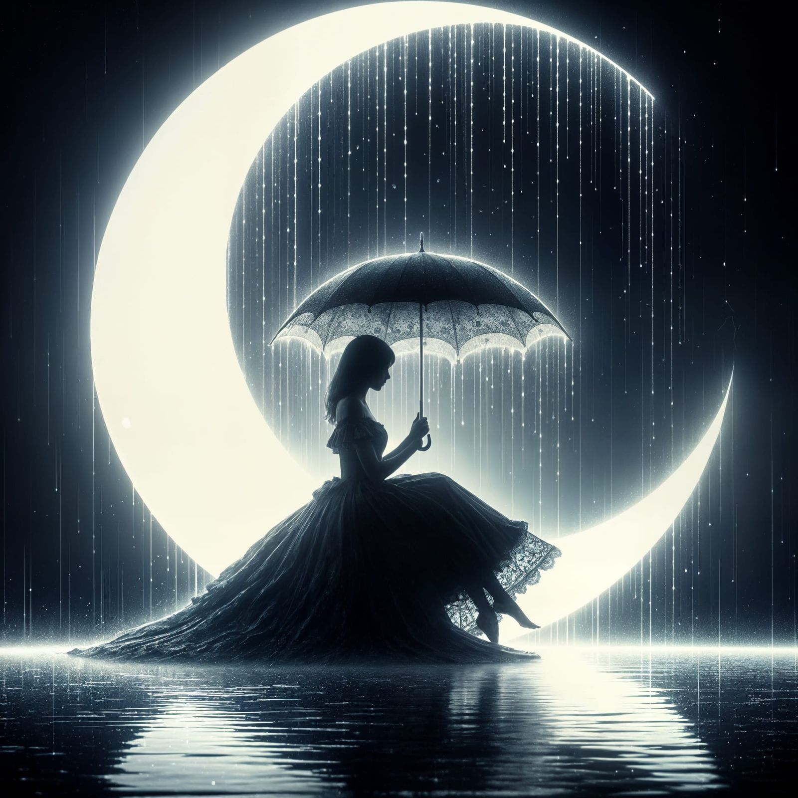 basking in the moonlight