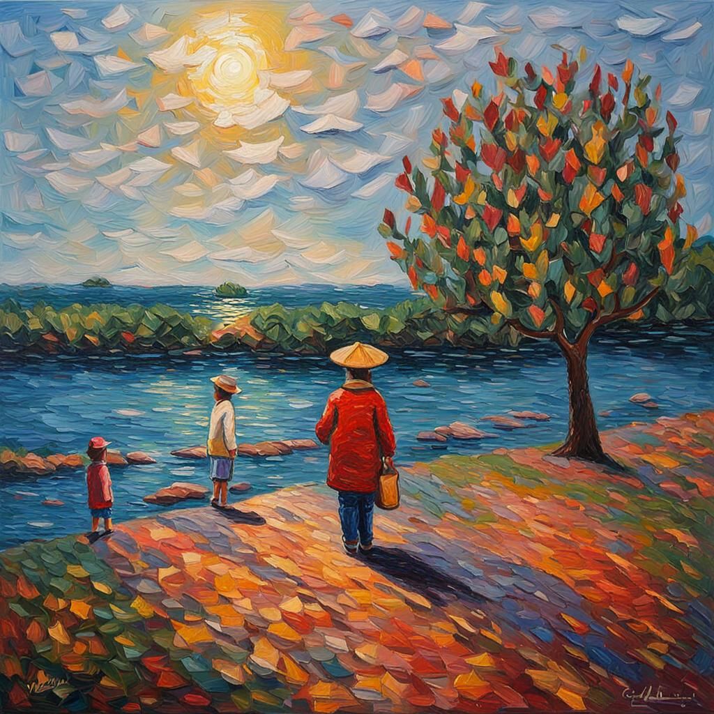 Well, sometimes I go out by myself And I look across the water AI