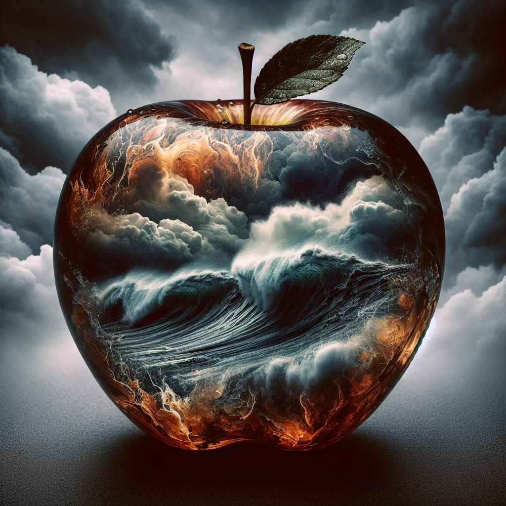 a stunning double exposure image by blending a stormy sea with a