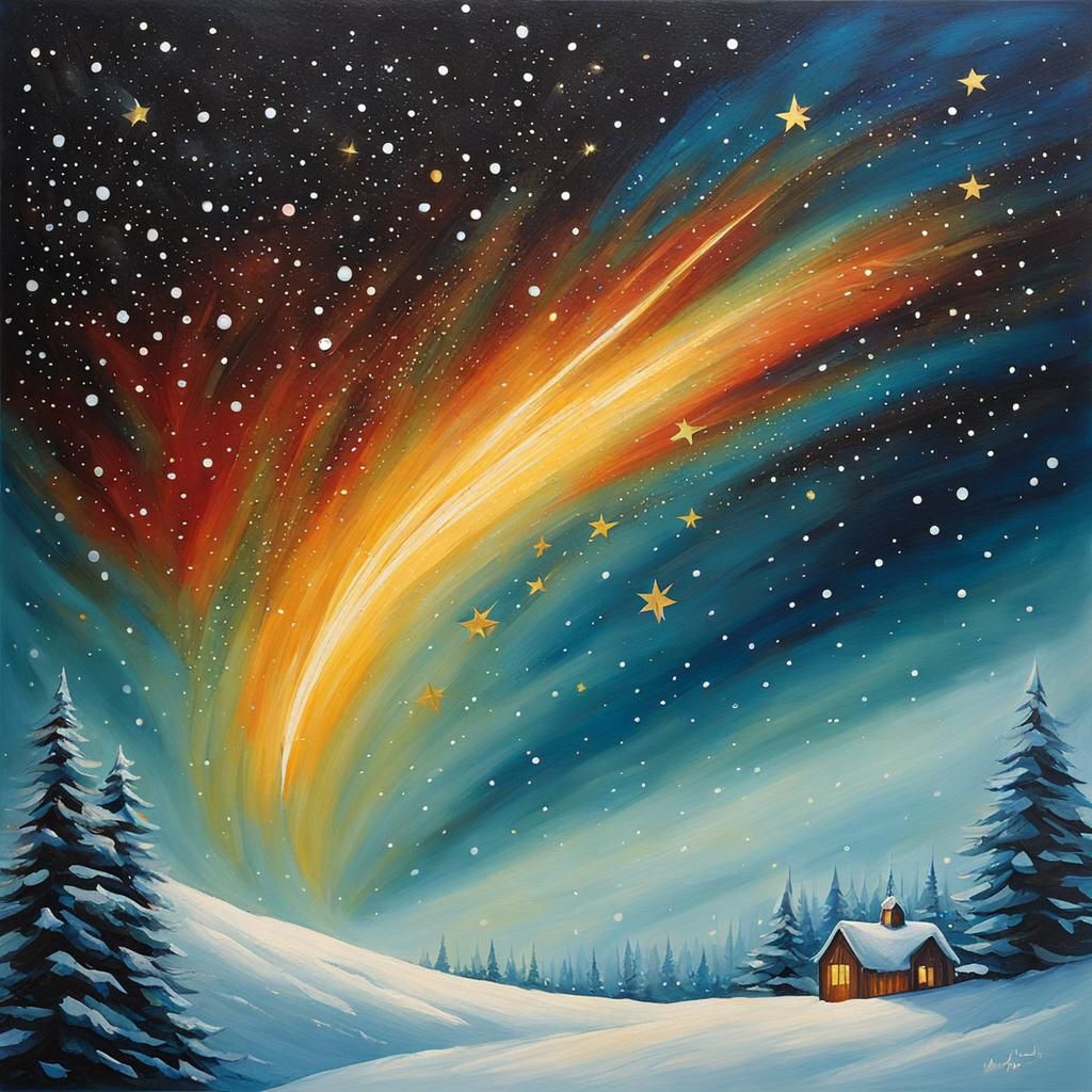 As you stand beneath the softly falling snow on Christmas Ev...