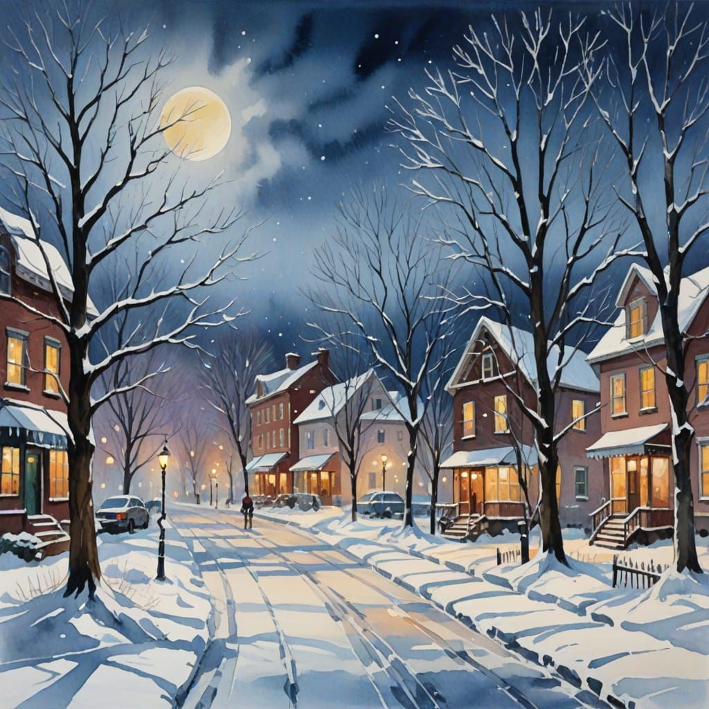Moonlight In Vermont  by @TrainToon