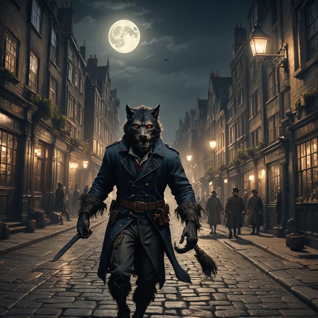 Werewolf on the hunt - AI Generated Artwork - NightCafe Creator